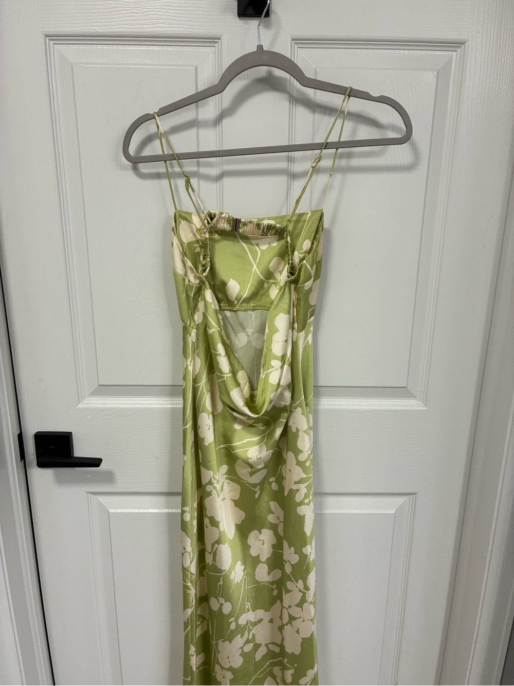 Abercrombie & Fitch Green and Cream Floral Slip Dress - Picture 3 of 6
